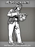 FemaleMechanicWithoutTattoosWorksWhileWearingGoggles by Jeshields