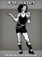 NightclubSingerInShortDressWearsHoseAndSingsLoudly by Jeshields