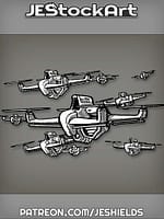 QuadRotorDroneSwarmWithVTOLAbility by Jeshields