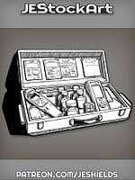 ScienceKitWithOpenLidFullOfEquipment by Jeshields