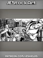 Street Gang Fight in Rundown Urban Neighborhood by Jeshields