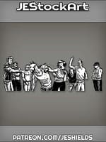 Street Gang Fight with Hecklers And Bystanders by Jeshields