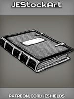 ThickLatchedTomeWithRibbedBindingAndCoverLabel by Jeshields