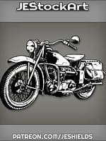 WeatheredHistoricalMotorcycleWithSidebags by Jeshields