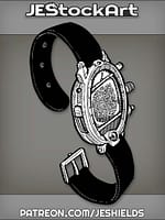 WristWatchWithMobileScreenAndDarkBand by Jeshields
