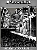 Cyberpunk City Slums with Vacancy by Jeshields