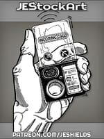 FuturisticCellPhoneRingingInOlderHand by Jeshields