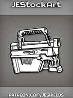 Locked Convertible Machine Gun Transformed As A Case by Jeshields