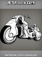 MotorcycleWithUprightSeatingAndThickTires by Jeshields