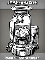 PreservedBrainInGlassJarWithWithTanksAndWires by Jeshields