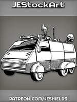 SixWheeledSurveillanceVanWithMountedEquipment by Jeshields