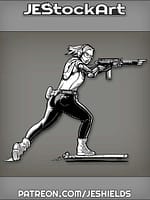 SniperAssassinRunningWithRifleAndCyberneticImplants by Jeshields