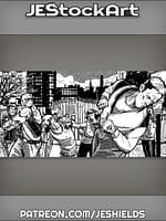 Street Cyber Gang Fight in Rundown Urban Neighborhood by Jeshields