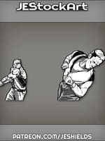 Street Cyber Punks with Scars and Tattoos Punch and Fight by Jeshields