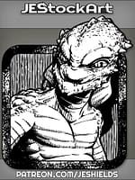 Humanoid Alien Viper with Thorns and Webbing by Jeshields
