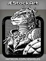 Reptilian Lizard Woman with Shield by Jeshields