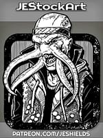 Tentacled Humanoid Punk in Leather Jacket by Jeshields