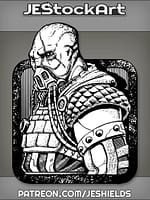 Bald Mutant Survivor in Breathing Mask by Jeshields