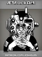 Scheming Villain with Large Tech Helmet by Jeshields