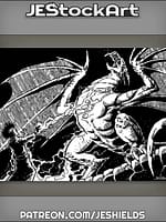 Mage Blasts Wyvern with Electric Bolt by Jeshields