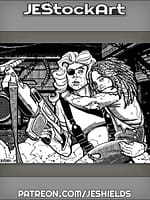 Heroine with Rifle and Feral Child by Jeshields