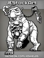 Sentient Alien Canine With Pipe And Robo Walker by Jeshields