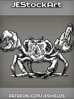 Giant Crab With Open Claws on Grass by Jeshields