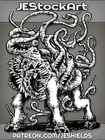 Tentacled Goat Deity with Multiple Eyes by Jeshields