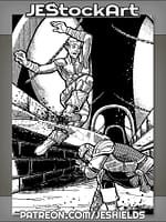 Elf Loses Leg to Horizontal Saw by Jeshields