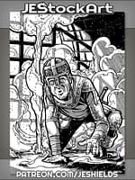 Old Fighter Coughs in Gas Trap by Jeshields