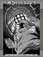 Old Thin Man in Oubliette Pit by Jeshields