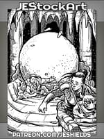 Rolling Stone Crushes Elf as Ally Flees by Jeshields