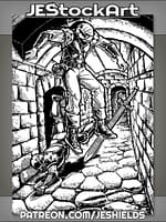 Warriors Float in Reverse Gravity Dungeon Trap by Jeshields