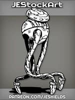 Orb Droid Bot Standing on Three Tentacles by Jeshields