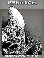 Portrait of Alien with Domed Head and Claws by Jeshields