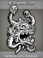 Flying Eyeball Beholder with Stalk Tentacles by Jeshields