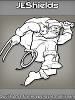 Jumping Santa with Claws and Sack by Jeshields