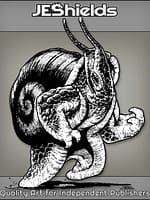 Humanoid Mutant Snail with Dark Shell by Jeshields