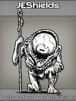 Oddball Humanoid with Large Eye and Staff by Jeshields