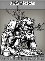 Forgotten Robot Hurt with Overgrown Trees by Jeshields