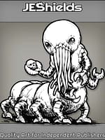 Crawler Monster with Tentacles and Carrion Skull by Jeshields