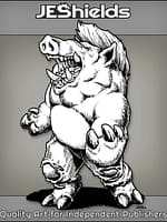 Mutant Swine or Lycanthrope Boar Pig by Jeshields