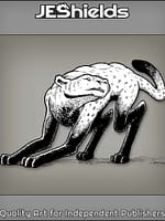 Spotted Feline Cat with Maned Wolf Legs by Jeshields