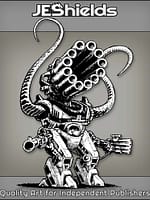 Huge Gun Mecha with Robot Tentacles by Jeshields
