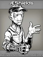 Friendly Cybernetic Alien in Dark Cap by Jeshields