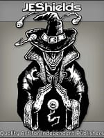 Eyeball Warlock Witch with Wicked Grin by Jeshields