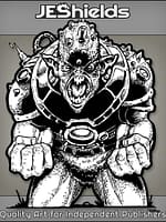 Angry Alien Ogre with Cybernetic Brain Implants by Jeshields