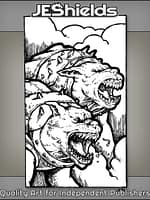 Armored Dogs of War Slobber in Fog by Jeshields