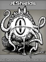 Split Eye with Tentacle Dungeon Beholder by Jeshields