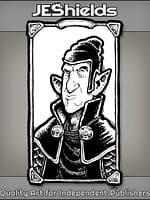 Squinting Half Elf Noble with Skull Cap by Jeshields